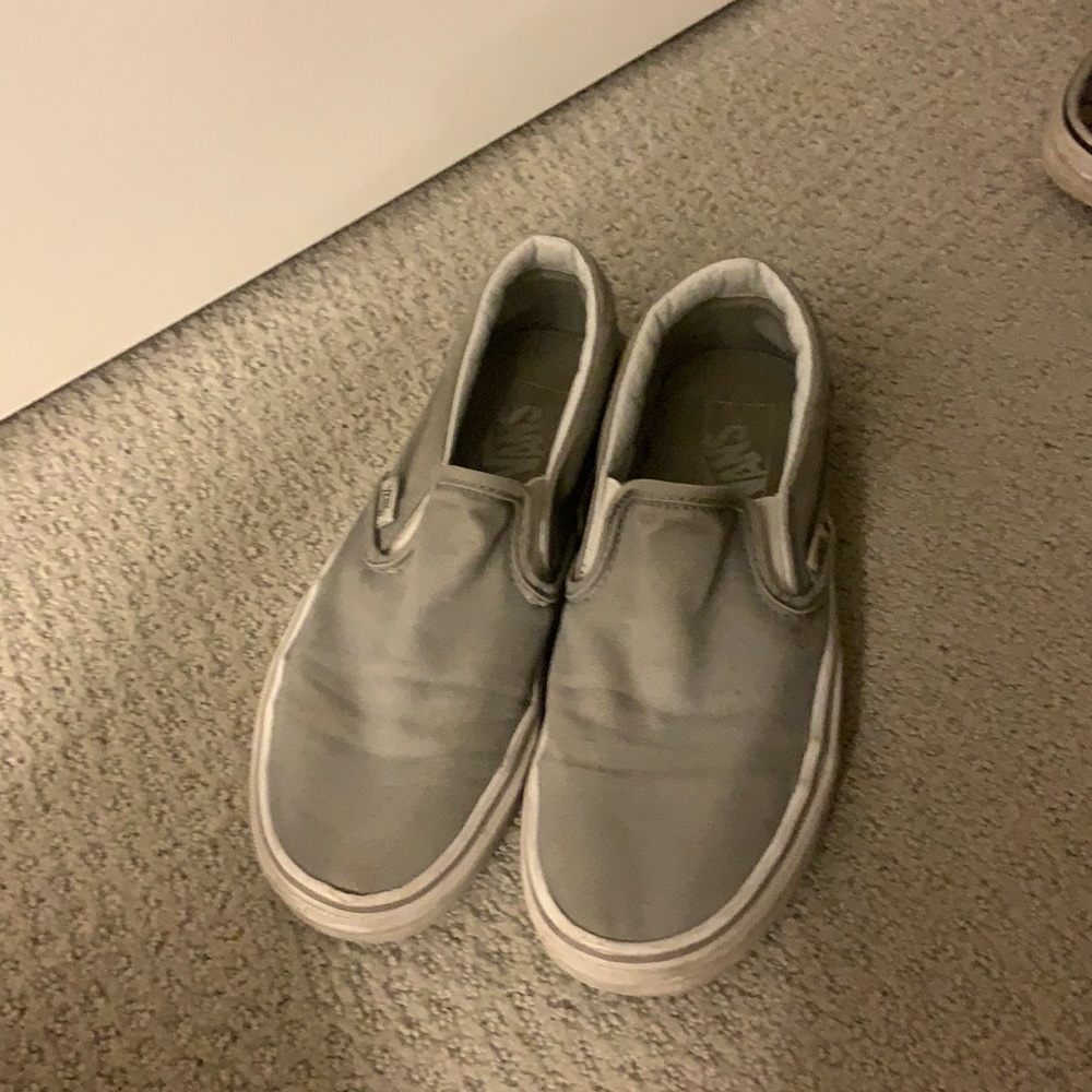 Grey Slip Ons